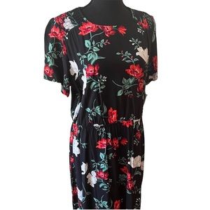 NWT old navy rayon viscose smocked dress size L